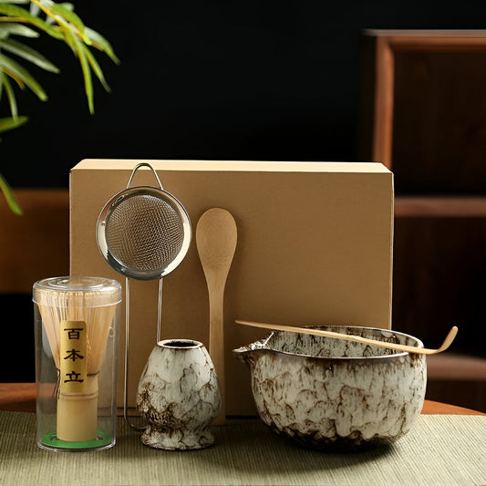 Matcha Teeset | Japanisches Teeservice 6-teilig für Teezubereitung 0
