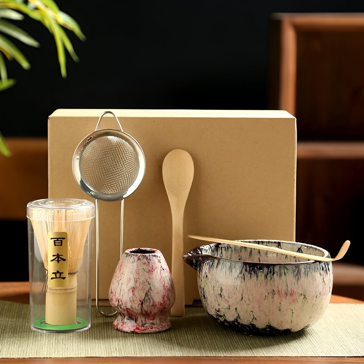 Matcha Teeset | Japanisches Teeservice 6-teilig für Teezubereitung 6