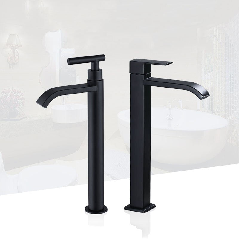 Mattschwarze Waschbeckenarmatur | Elegante Kaltwasserarmatur 4