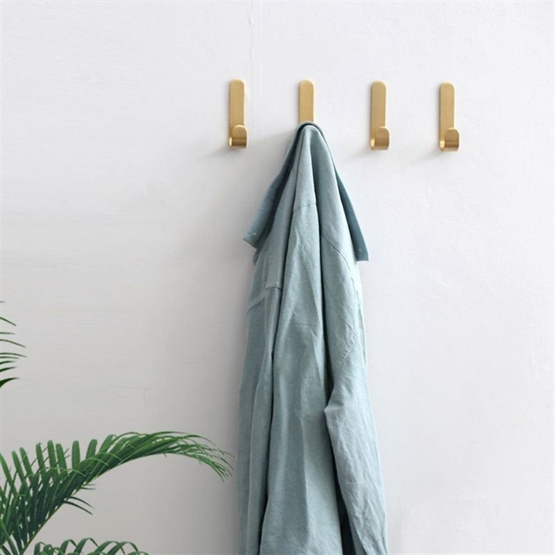 Messing Wandhaken Set | Rostbeständige Kleiderhaken Garderobe 8
