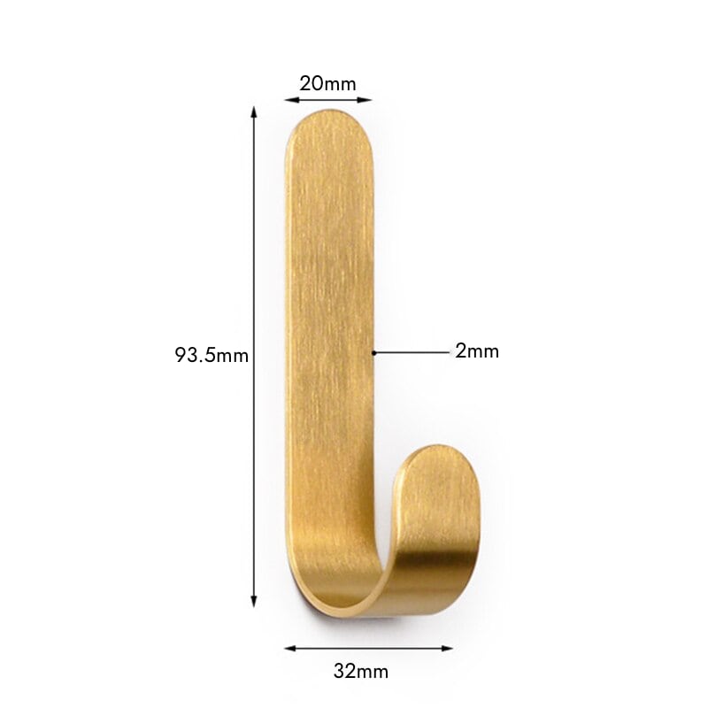 Messing Wandhaken Set | Rostbeständige Kleiderhaken Garderobe 9
