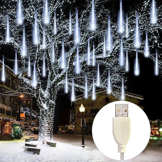 Meteorregen LED Lichterkette | Weihnachtsbeleuchtung Außen 0