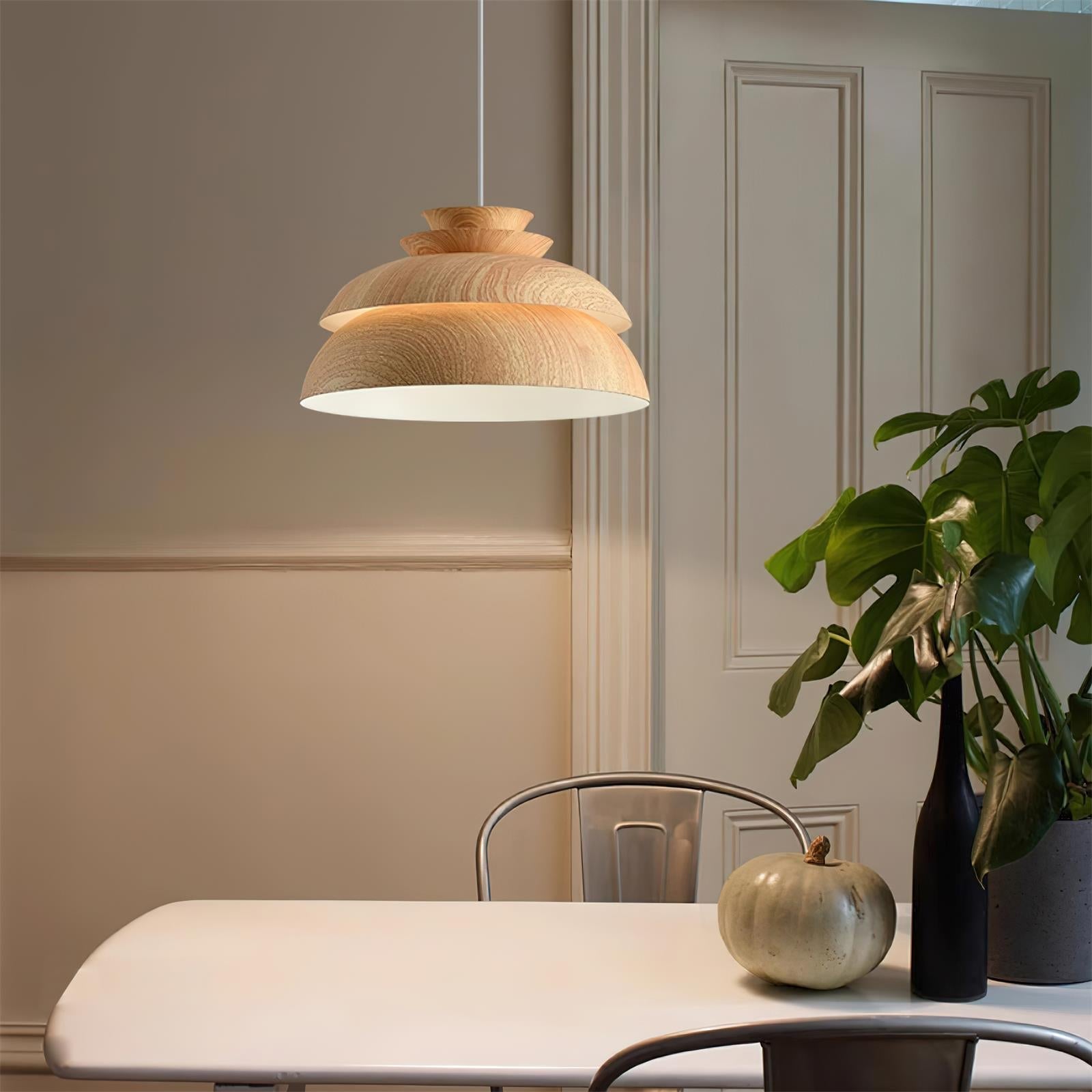 Variant image for Midori Pendelleuchte – Elegante Hängelampe aus Aluminium für Esszimmer und Wohnräume | 33cm Durchmesser, E26/E27 Fassung-1
