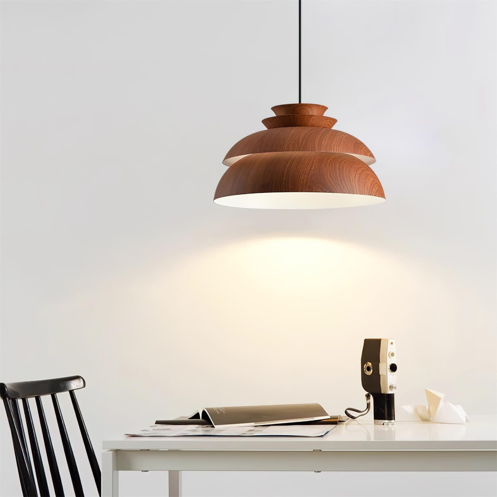Variant image for Midori Pendelleuchte – Elegante Hängelampe aus Aluminium für Esszimmer und Wohnräume | 33cm Durchmesser, E26/E27 Fassung-2