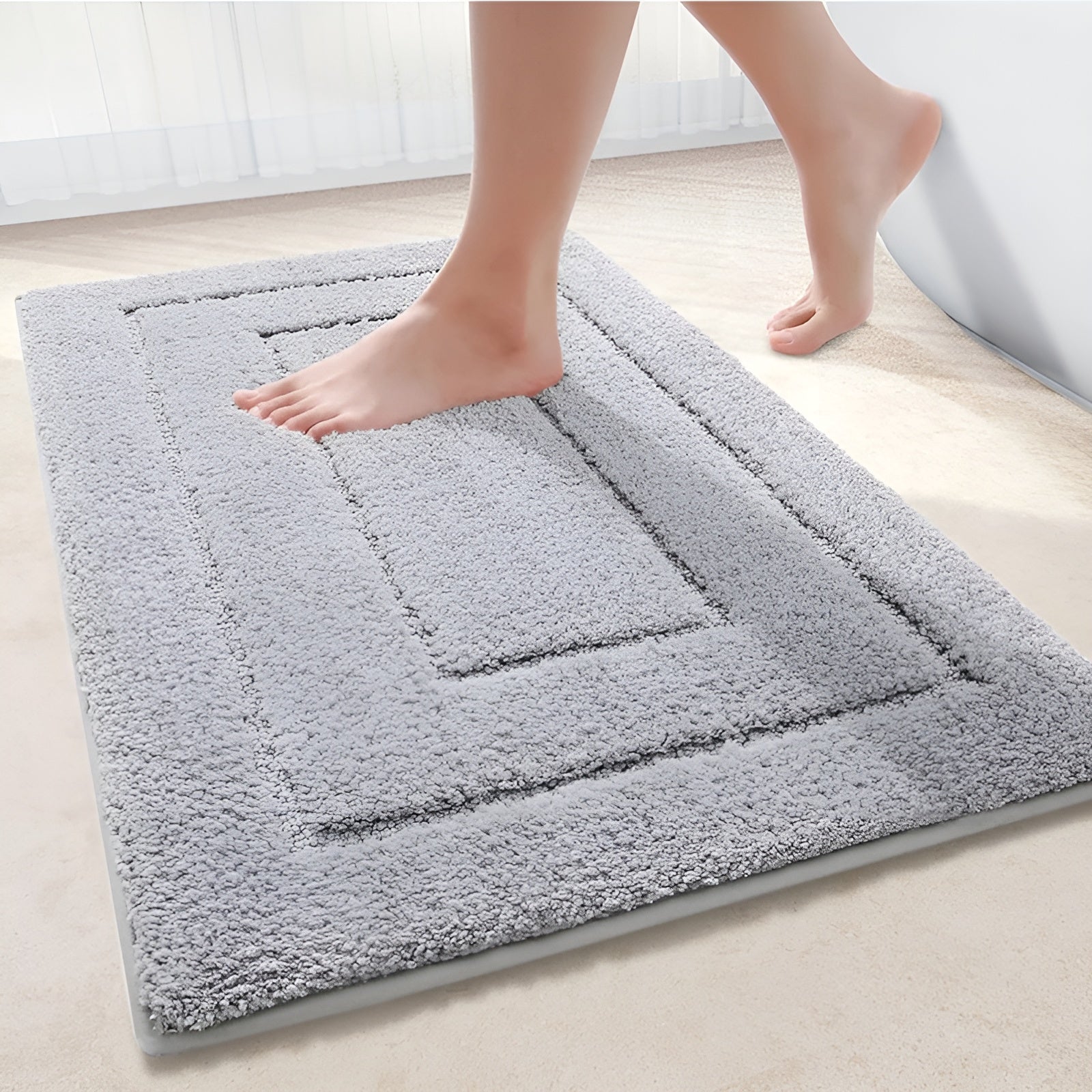 Mikrofaser Badematte | Rutschfest & Waschbar für Badezimmer 3