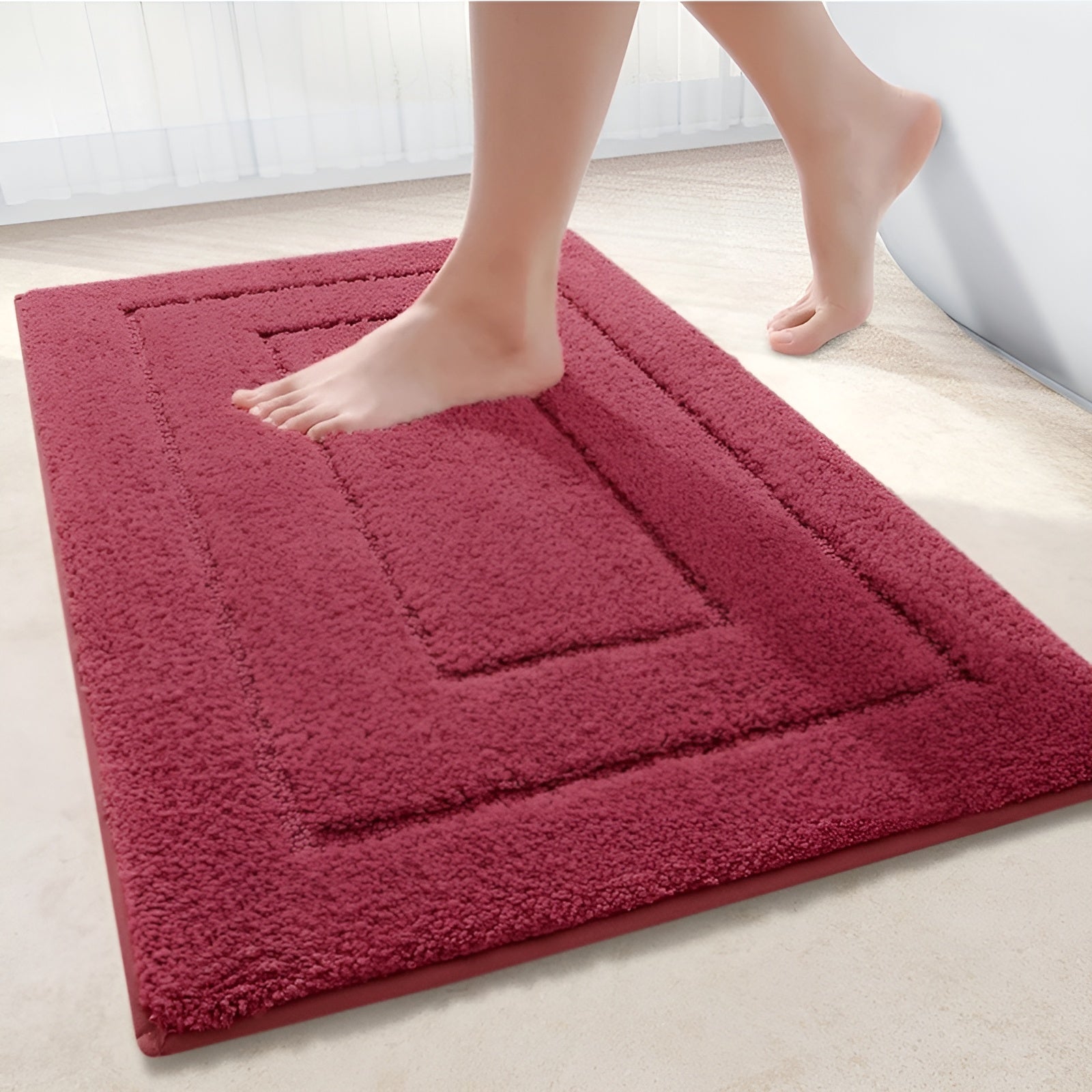 Mikrofaser Badematte | Rutschfest & Waschbar für Badezimmer 7