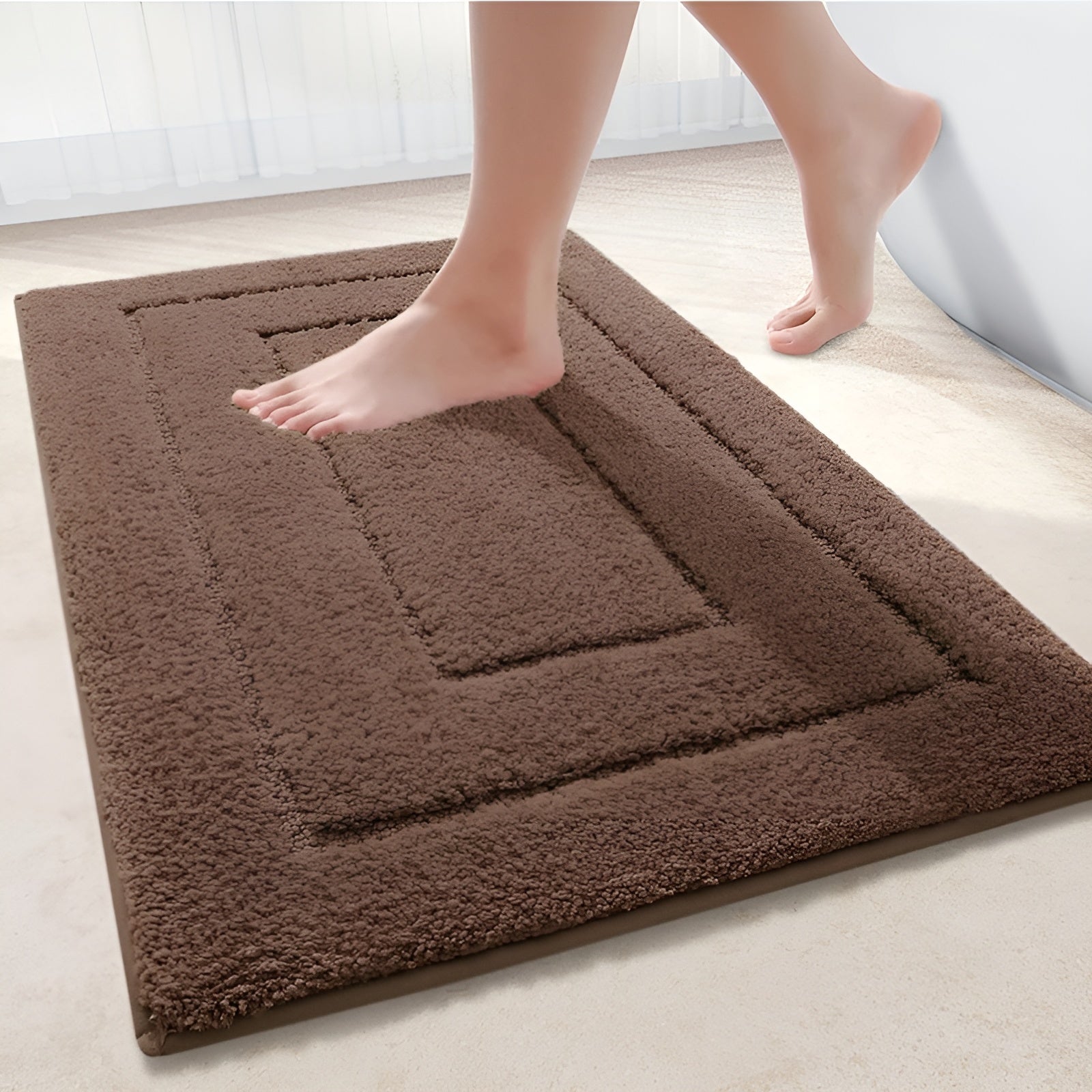 Mikrofaser Badematte | Rutschfest & Waschbar für Badezimmer 8