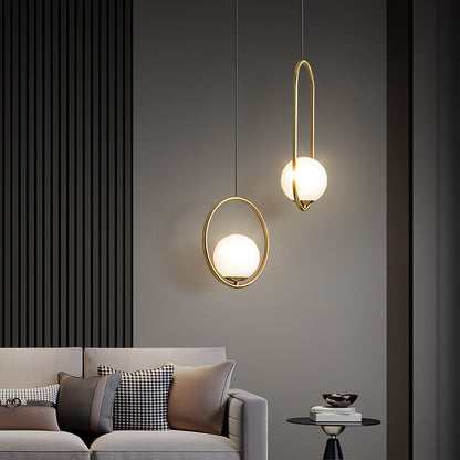 Mila Pendelleuchte | Elegante Hängeleuchte aus Metall und Glas, Warmes Licht für Esszimmer und Moderne Räume-3