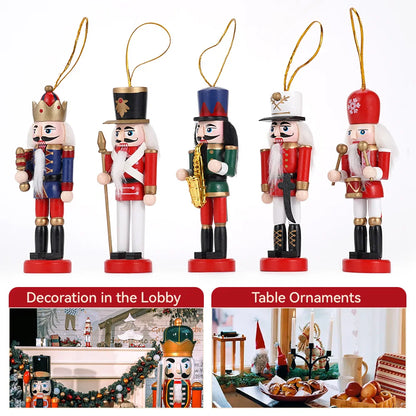 Mini Nussknacker Set | Weihnachtsbaum Dekoration 5 Stück 3