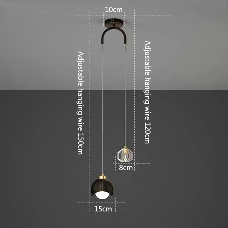 Moderne Kristallpendelleuchte | Elegante Hängelampe für Wohnräume 8