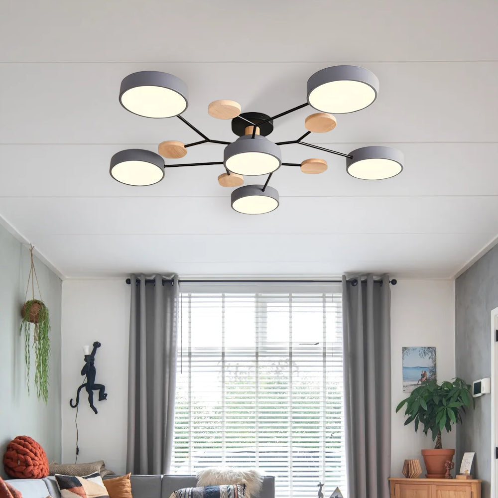 Moderne LED-Deckenlampe | Runde Deckenleuchte für Wohnzimmer 16