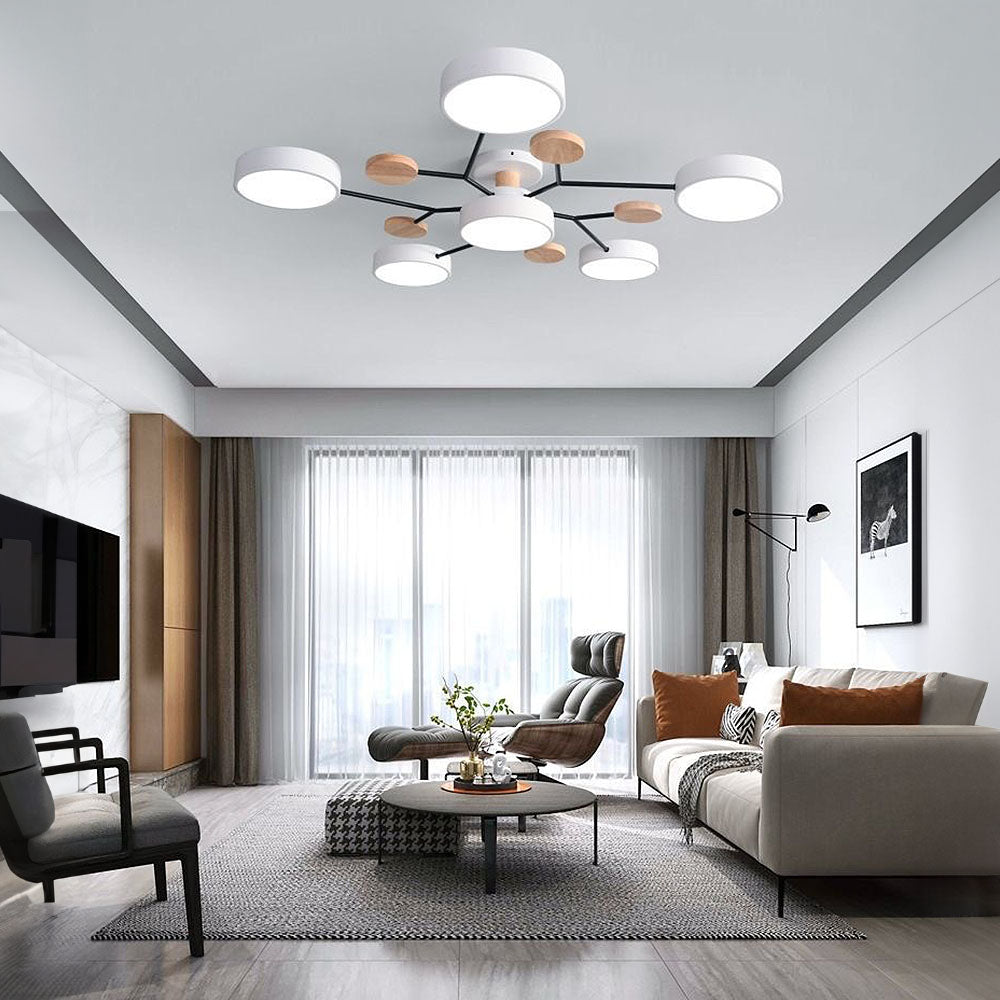 Moderne LED-Deckenlampe | Runde Deckenleuchte für Wohnzimmer 19