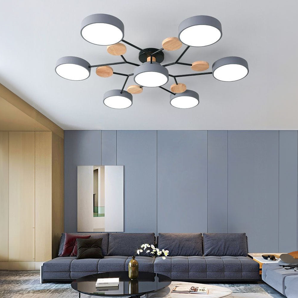 Moderne LED-Deckenlampe | Runde Deckenleuchte für Wohnzimmer 22