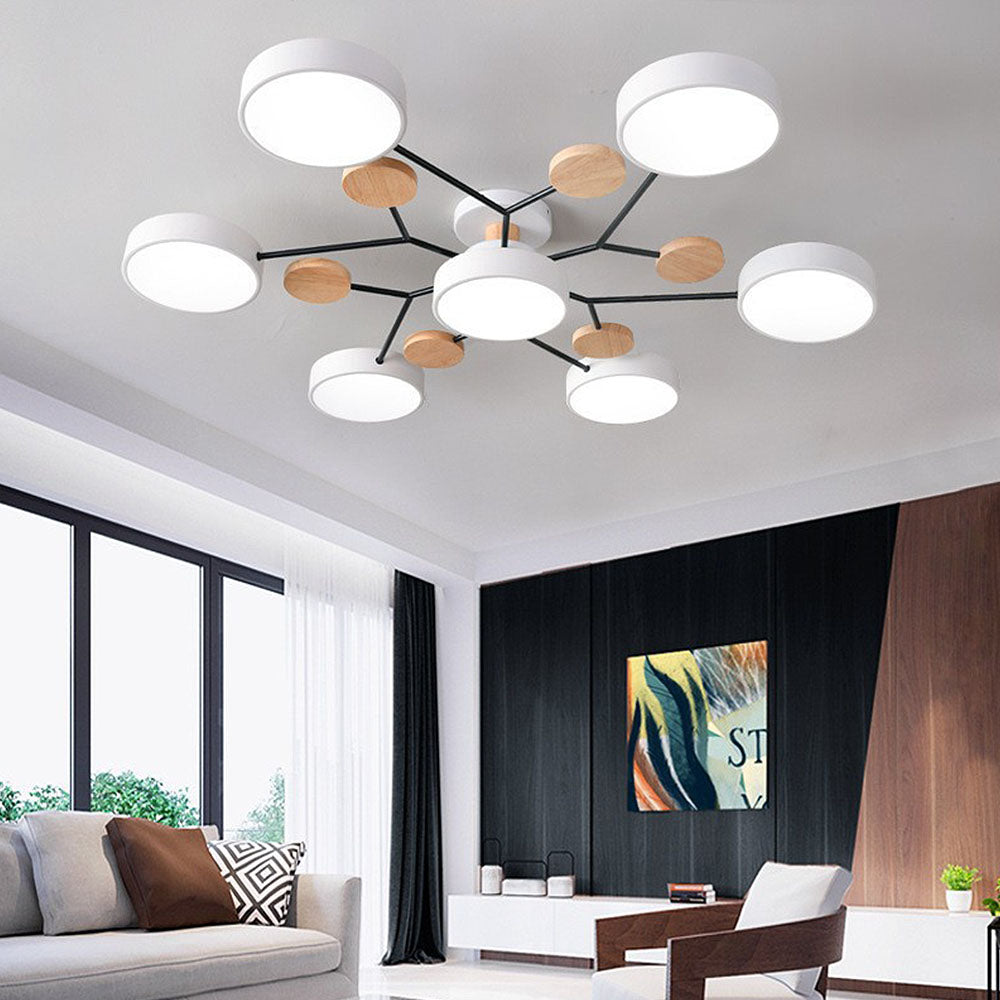 Moderne LED-Deckenlampe | Runde Deckenleuchte für Wohnzimmer 23