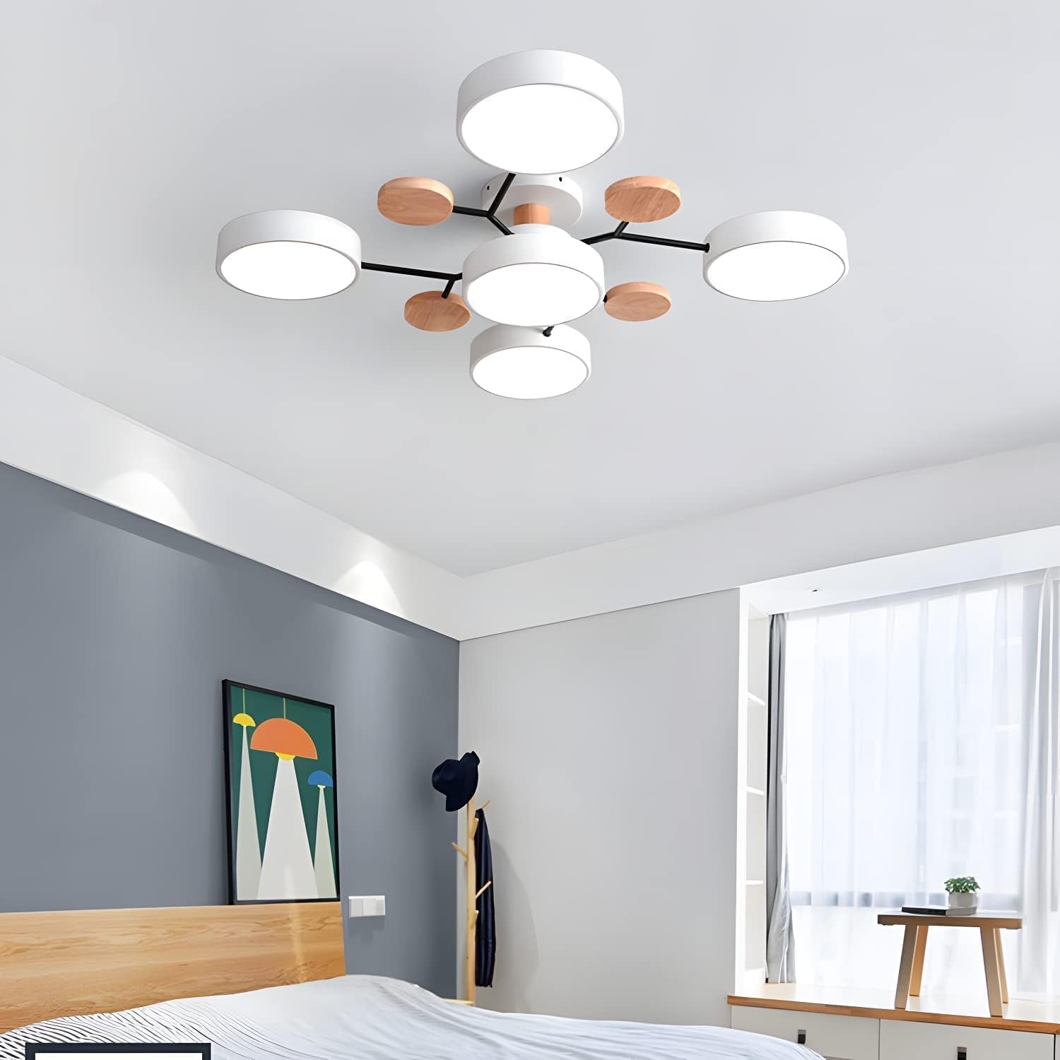 Moderne LED-Deckenlampe | Runde Deckenleuchte für Wohnzimmer 24