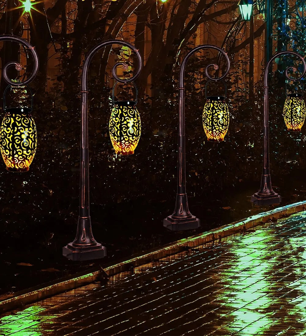 Elegante Solarlaterne Wetterfest für Garten und Outdoor – Warmes Licht, Energieeffiziente Beleuchtung für Stimmungsvolle Nächte-5