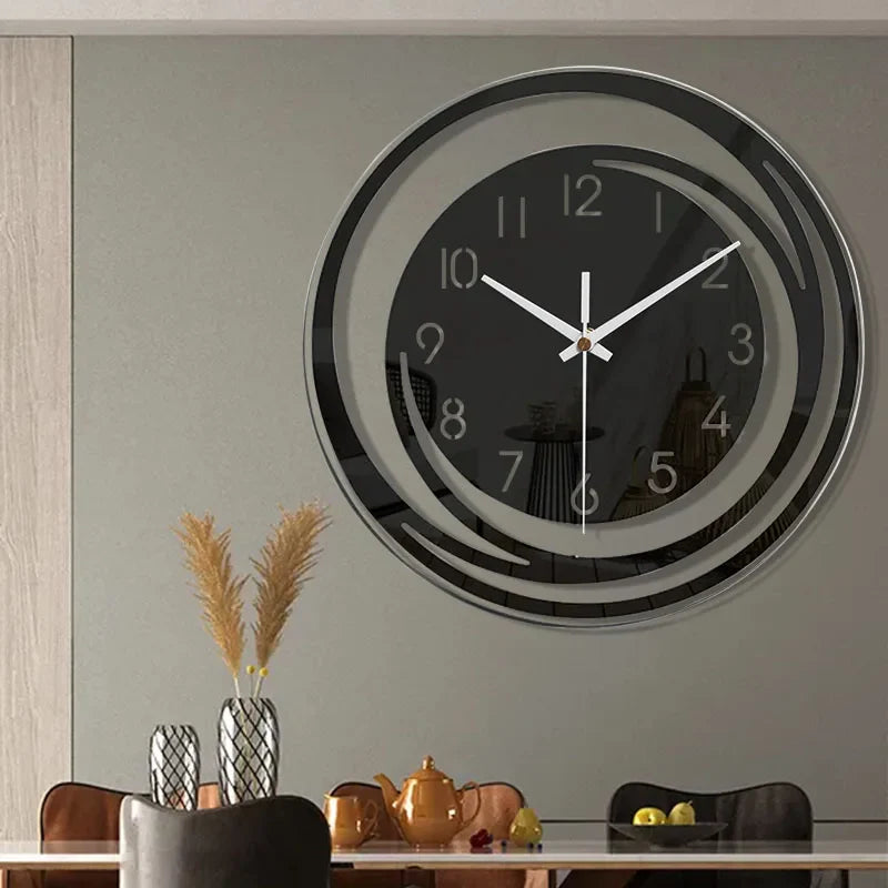 NoirTime | Moderne Schwarz Acryl Wanduhr 5