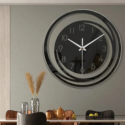 NoirTime | Moderne Schwarz Acryl Wanduhr 5