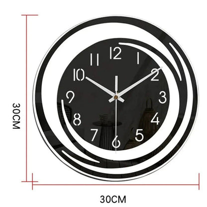 NoirTime | Moderne Schwarz Acryl Wanduhr 7