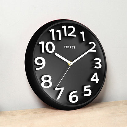 NumClock | Wanduhr Modern Schwarz 30 cm Kunststoff 0