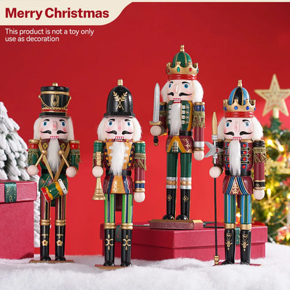 Nussknacker Soldat | Weihnachtsdekoration 30 cm Holz Bunt 0