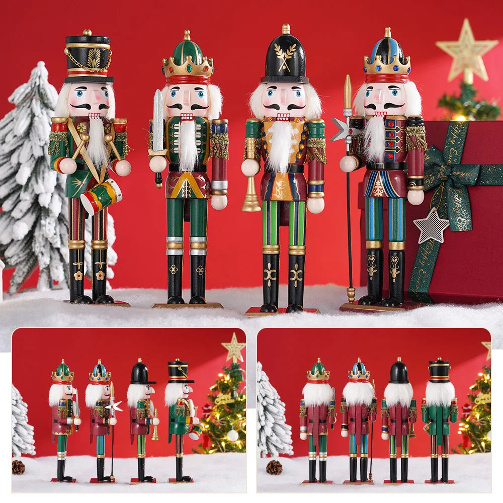 Nussknacker Soldat | Weihnachtsdekoration 30 cm Holz Bunt 3