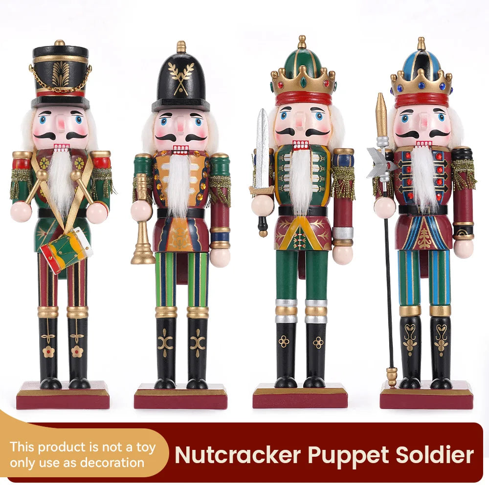 Nussknacker Soldat | Weihnachtsdekoration 30 cm Holz Bunt 4