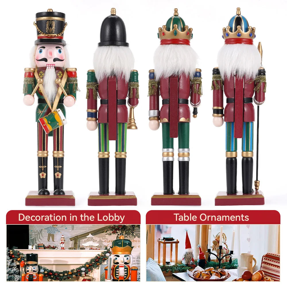 Nussknacker Soldat | Weihnachtsdekoration 30 cm Holz Bunt 5