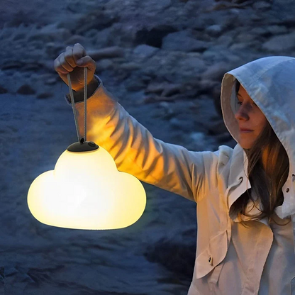 Wolkenförmige LED Hängeleuchte – Wasserdichte Pendelleuchte aus Metall und Acryl für Garten und Außenbereich, Warmweiß, 12 cm Durchmesser-5