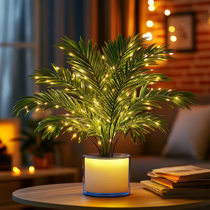 Palm Paradise | Tischlampe mit Palmblättern 6