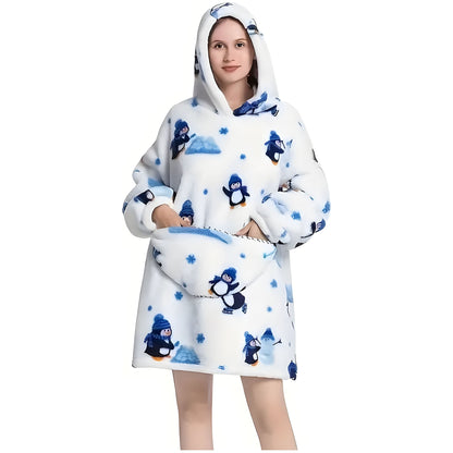 Patrina | Kapuzen-Decke aus Fleece mit Wendedesign 13