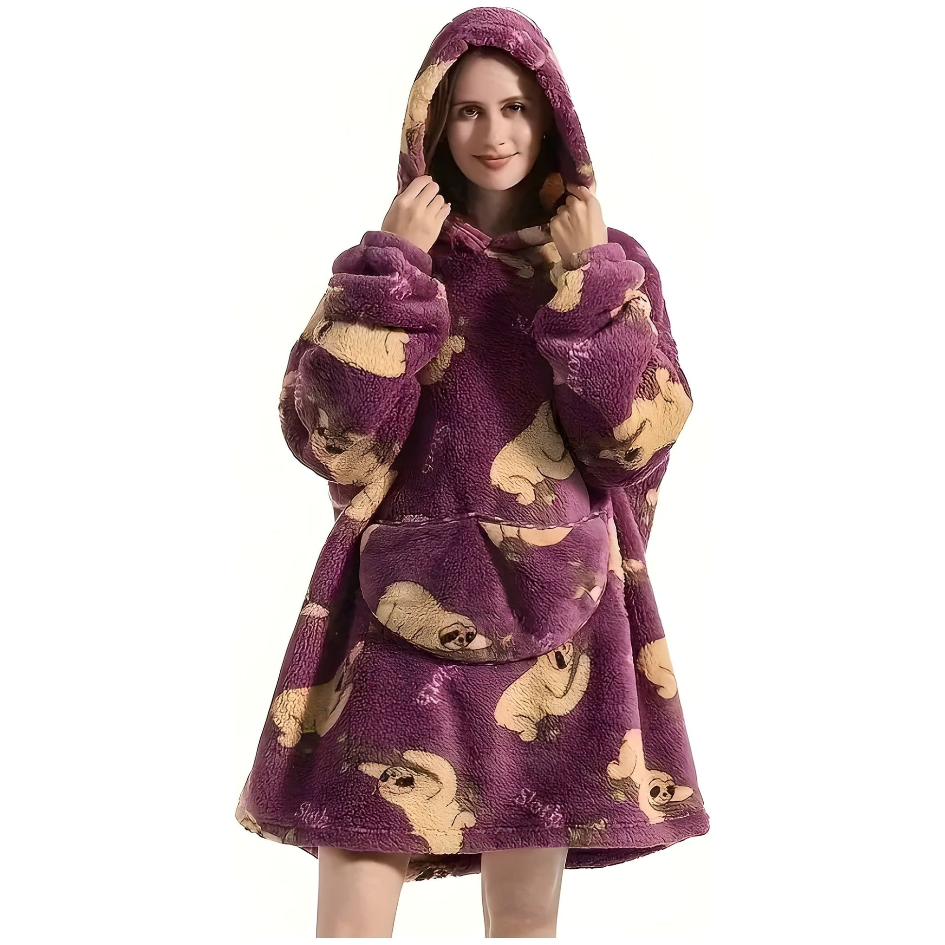 Patrina | Kapuzen-Decke aus Fleece mit Wendedesign 2