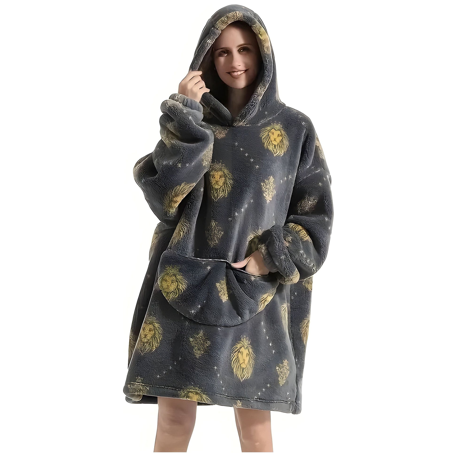 Patrina | Kapuzen-Decke aus Fleece mit Wendedesign 3