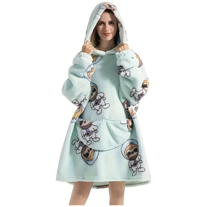 Patrina | Kapuzen-Decke aus Fleece mit Wendedesign 4