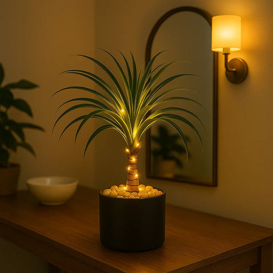 Pferdeschwanz-Palmenlampe | LED Tischlampe 0