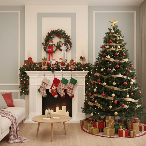 Glänzende Weihnachtskugeln Set 4er | Christbaumkugeln Kunststoff