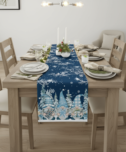 Weihnachtlicher Tischläufer Schneeflocken | Festliche Dekoration