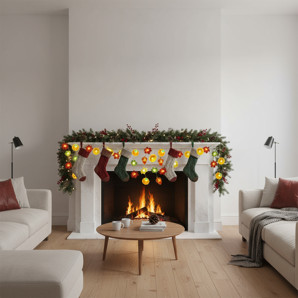 Herbstliche LED Lichterkette | Halloween Dekoration