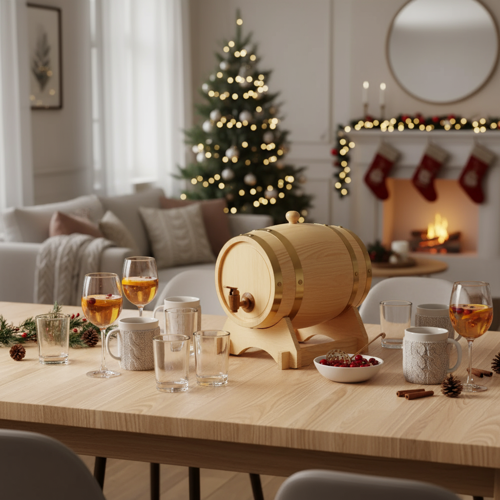 Weinfass Holz | Weihnachten Oktoberfest | Vintage Biercontainer 1.5/3/5L