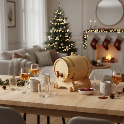 Weinfass Holz | Weihnachten Oktoberfest | Vintage Biercontainer 1.5/3/5L