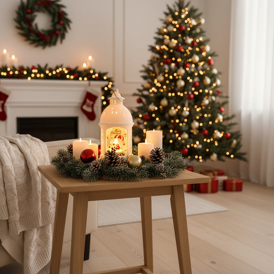 LED kerstlantaarn | feestelijke decoratie met warm licht