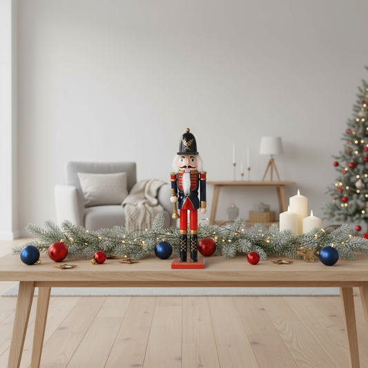 Notenkraker Soldaat | Houten figuur Erzgebirge 30 cm Vintage