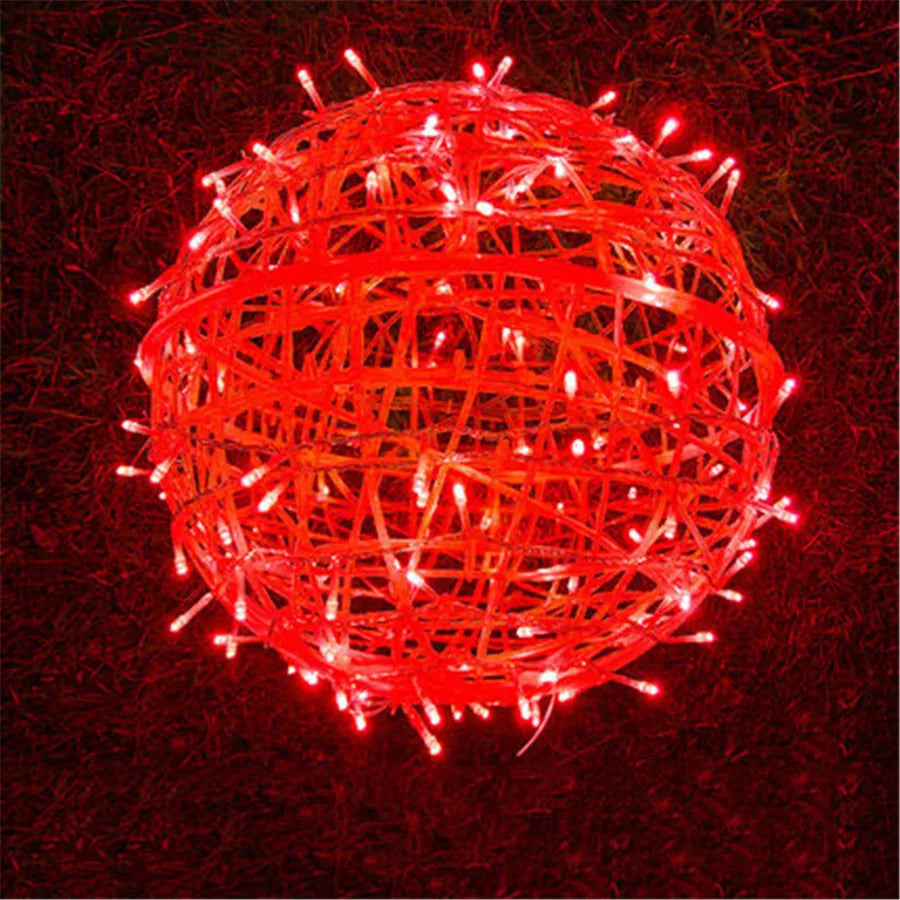 Rattanball Lichterkette | LED Außenbeleuchtung Warmweiß 10