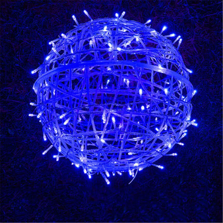 Rattanball Lichterkette | LED Außenbeleuchtung Warmweiß 6