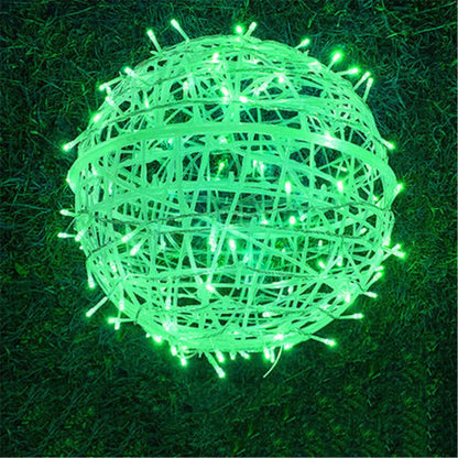 Rattanball Lichterkette | LED Außenbeleuchtung Warmweiß 8