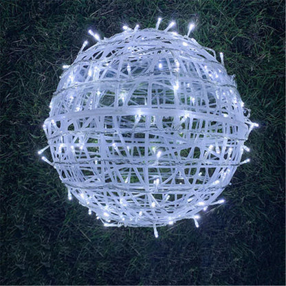Rattanball Lichterkette | LED Außenbeleuchtung Warmweiß 9