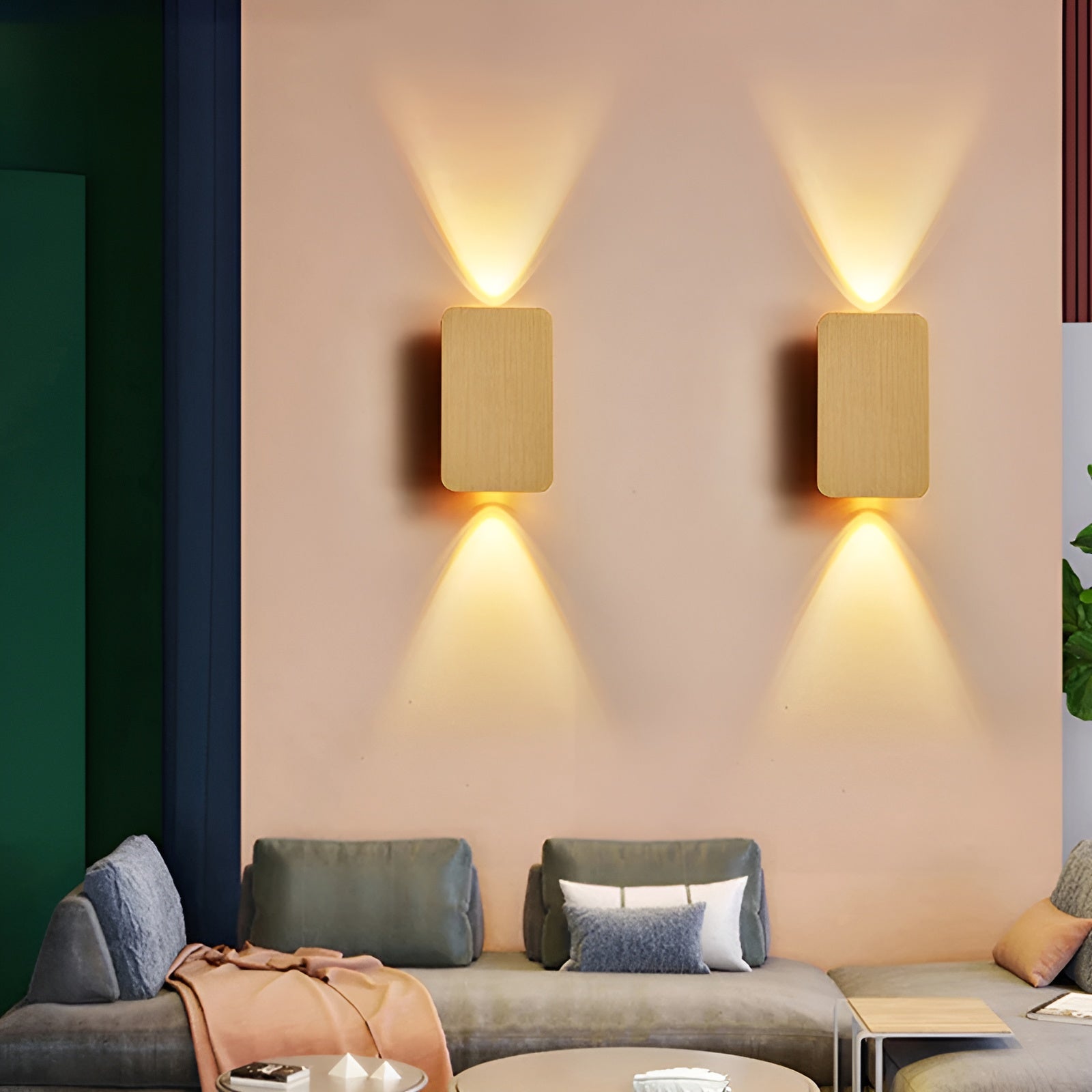 Rechteckige LED-Wandleuchte | Moderne Wandlampe Innen 10