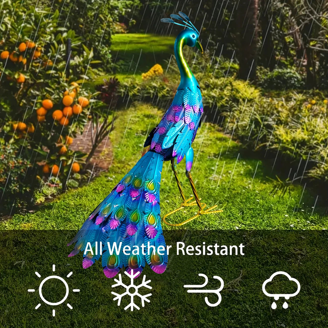 RegalFeather | Pfauenskulptur für den Garten 4