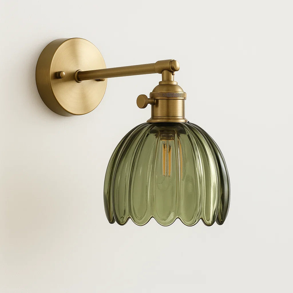 Retro-Wandleuchte | Vintage Glas-Wandlampe mit LED für Innenräume 5