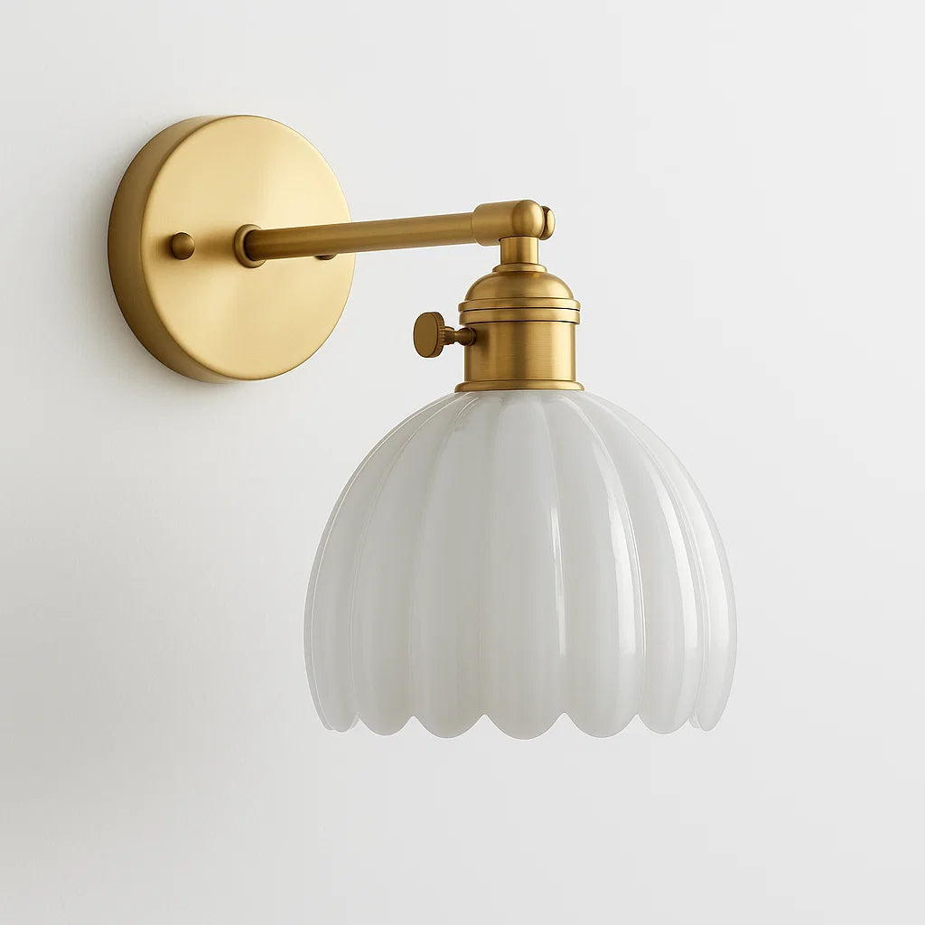 Retro-Wandleuchte | Vintage Glas-Wandlampe mit LED für Innenräume 7